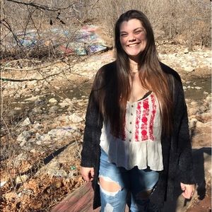 red and white crop tank top